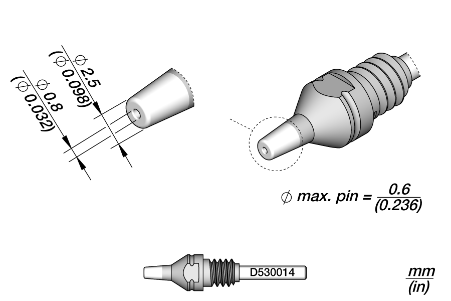 D530014 - Through-hole Desoldering Ø 0.8 S1